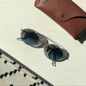 Ray Ban RB3847N Oval Double Bridge Sunglasses